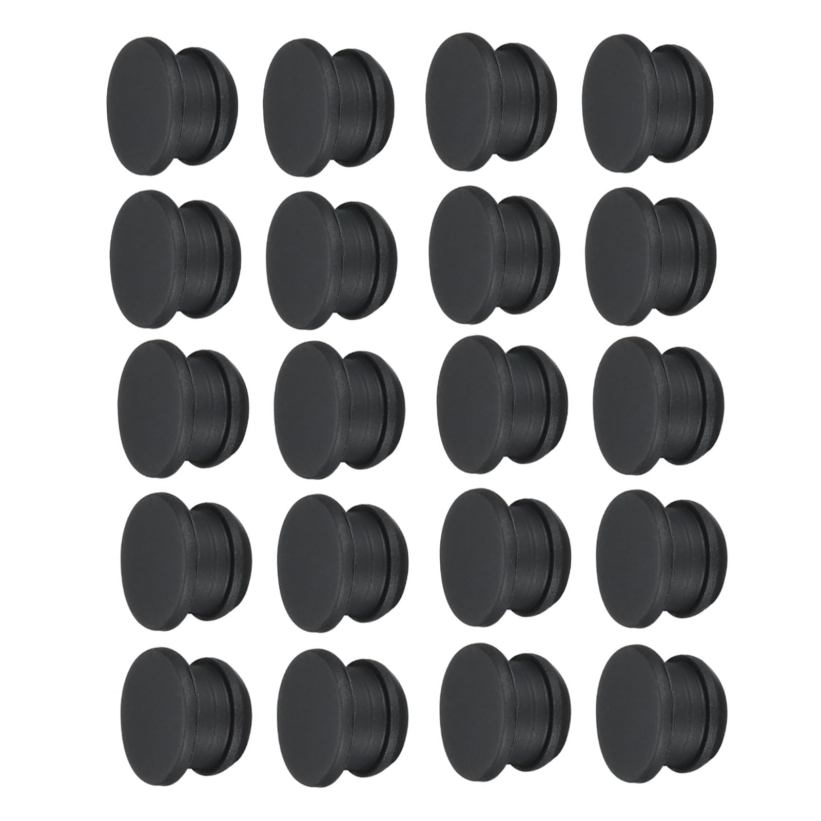ROWORKX 11mm Silicone Snap-In Hole Plugs, 20PCS Rubber Blanking Plugs