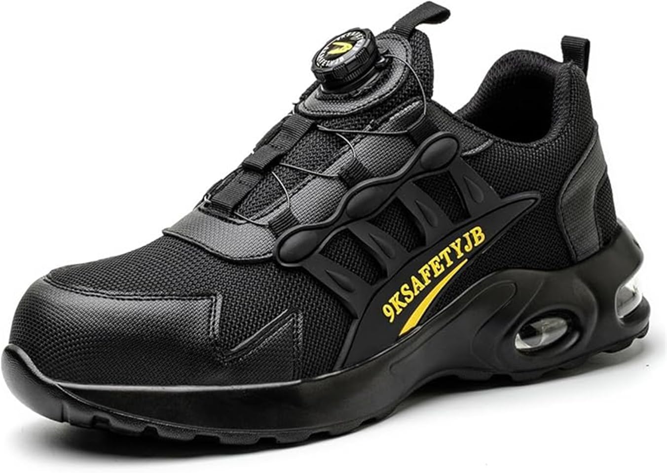 Scarpe Antinfortunistiche Uomo Donna Punta Acciaio | Leggere Traspiranti Antiscivolo Taglia 42 Nero - Foto 8