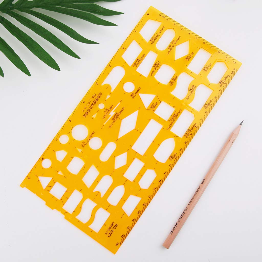 MinnowXY K Resin Flow Chart Symbol Drafting Template Ruler Stencil Measuring Tool Student - Image 4