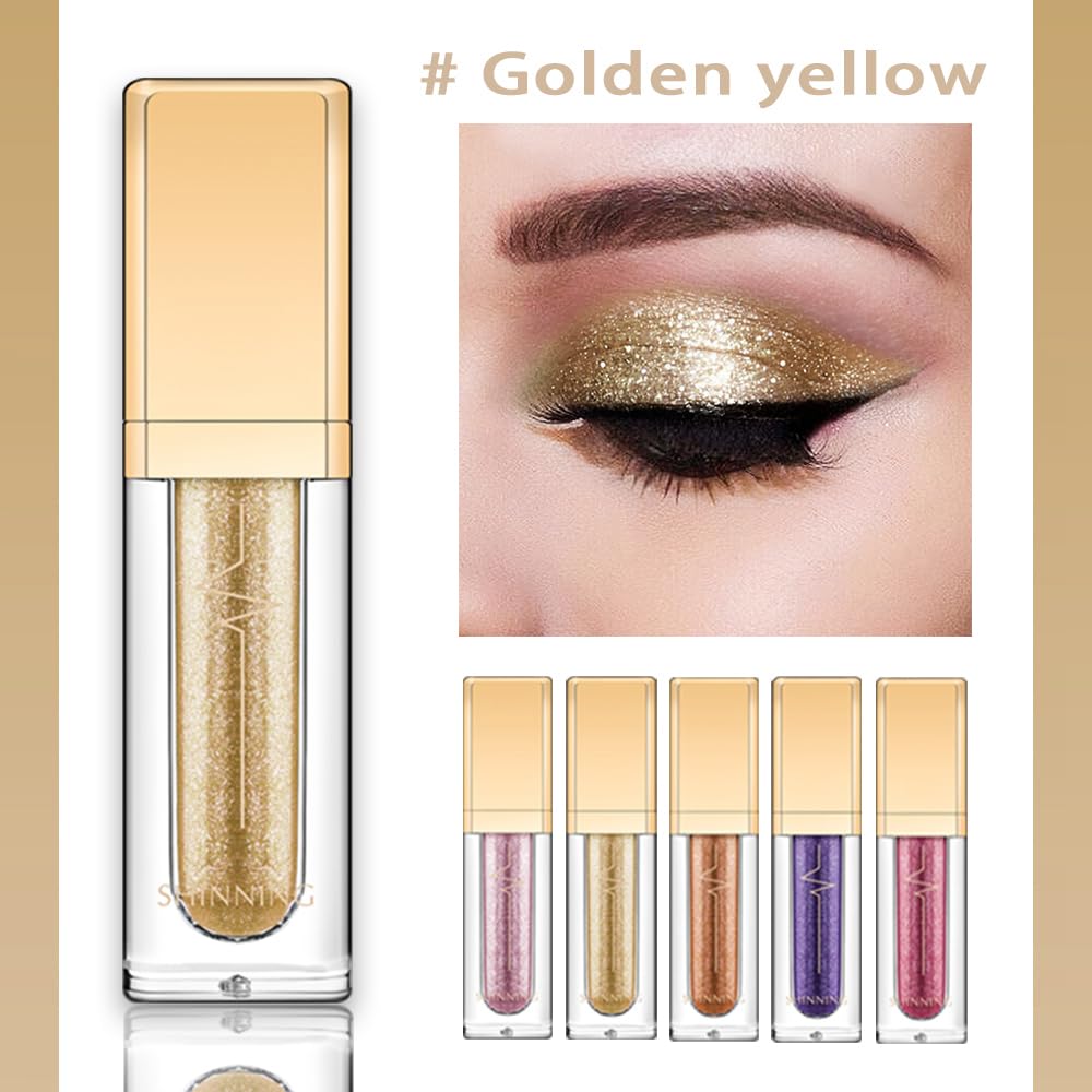 Liquid Glitter Eyeshadow & Eyeliner Pen, eyeshadow Stick, Highly Pigmented glitter Eyeliner Shimmer - Image 2