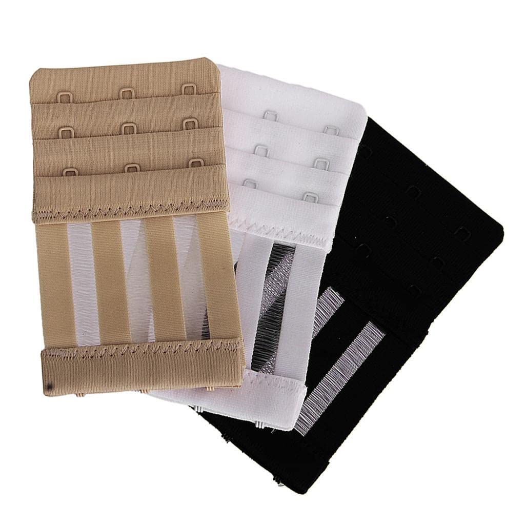 3pcs Elastic Bra Strap Extension Bra Extenders 3 Hook-image-13