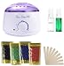 Wax Warmer, Portable Electric Hair Removal Kit for Facial &Bikini Area& Armpit-- Melting Pot Hot Wax Heater accessories Total Body Waxing Spa or Self-waxing Spa in Home For Girls & Women & Men