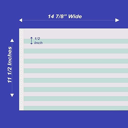 Alliance Continuous Computer Paper 14-7/8" x 11", 1/2" Green Bar 1-Pt 20lb 2300/Ctn 50Ctns/Pallet