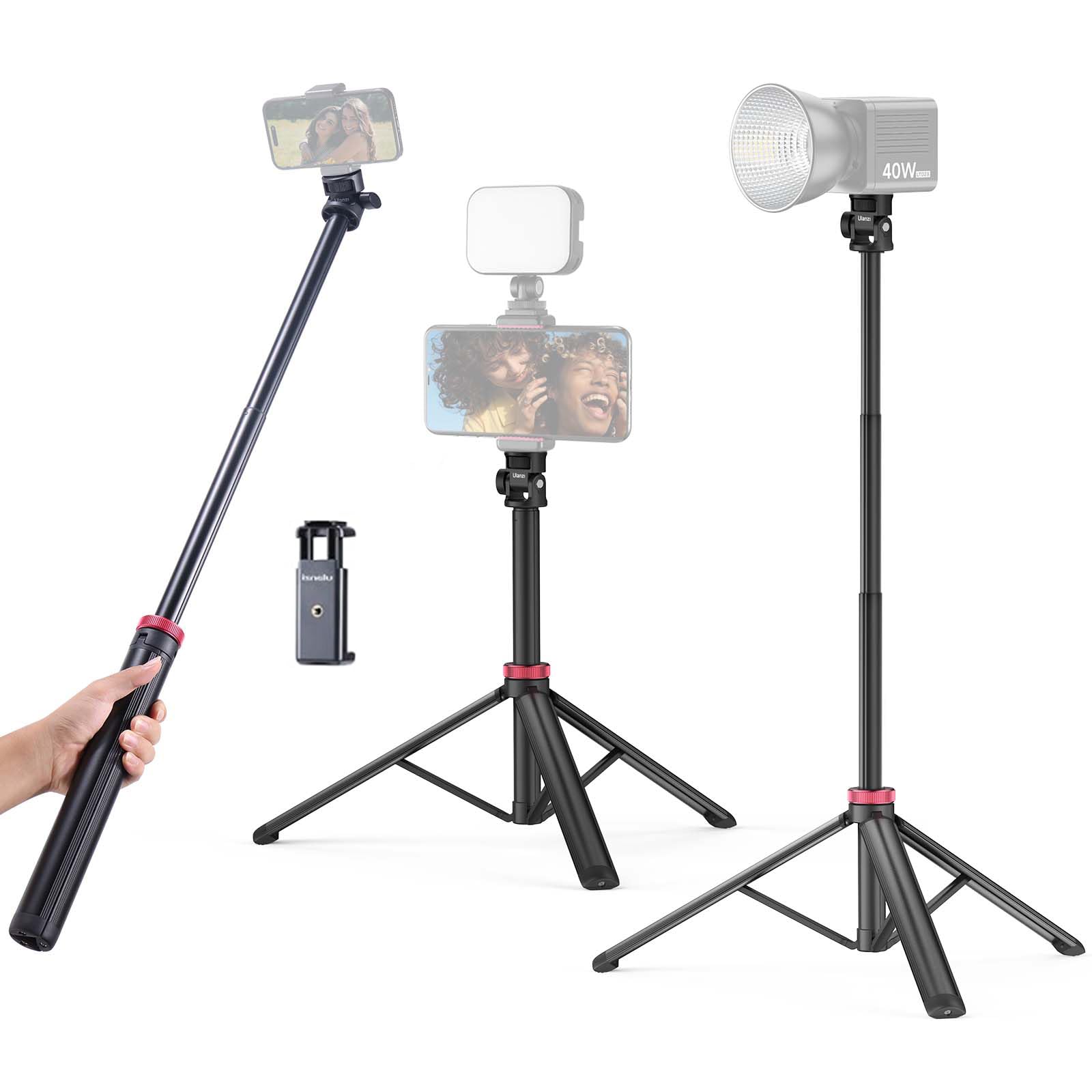 ULANZI MT-79 81 Camera Phone Tripod Extendable Aluminum Tripod Adjustable Selfie Travel Stand with 1 4 Screw 360