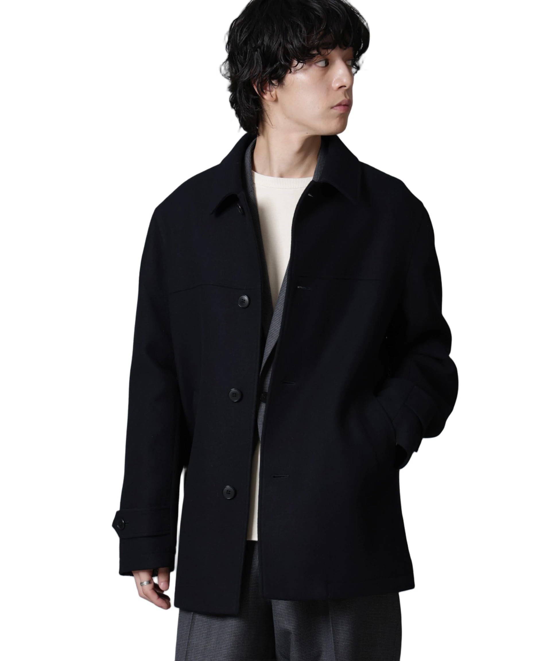 Amazon.co.jp: [ナノ・ユニバース] ウールカシミヤ 二重織り