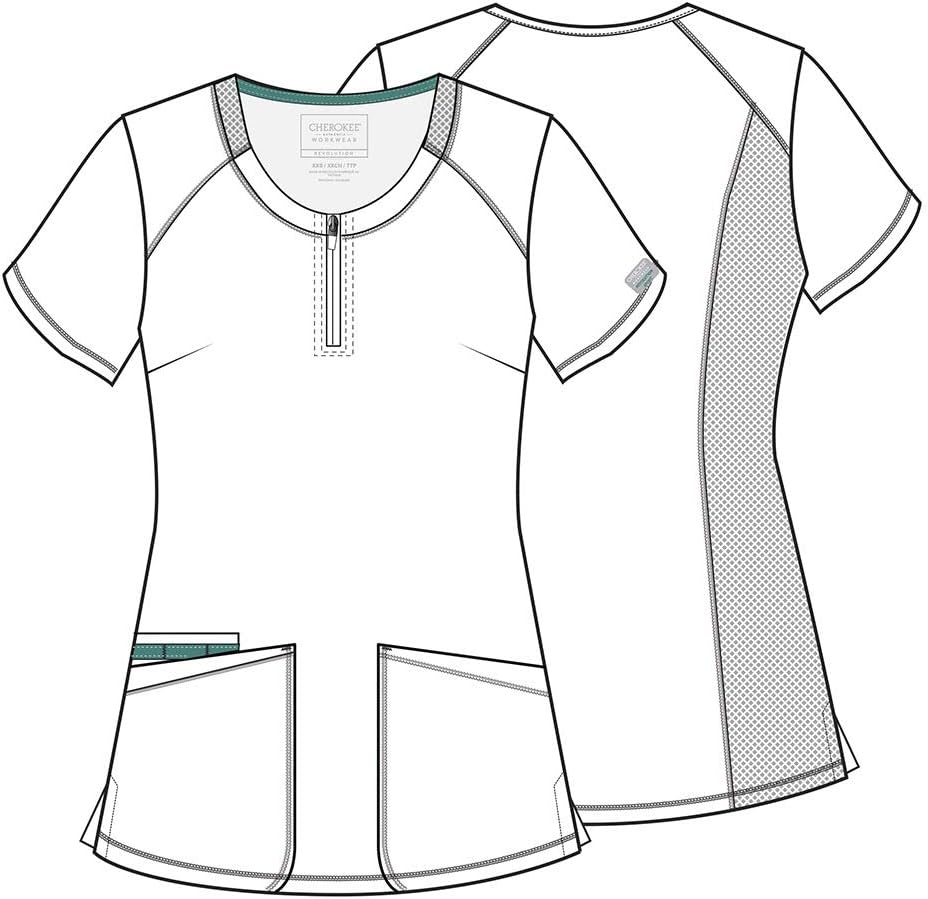 Cherokee Women Scrubs Top Workwear Revolution Round Neck WW602 - Image 7