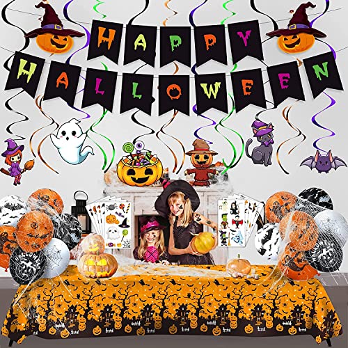 HUKUMA Halloween Deko Set,Halloween Party Deko Horror Mit Happy