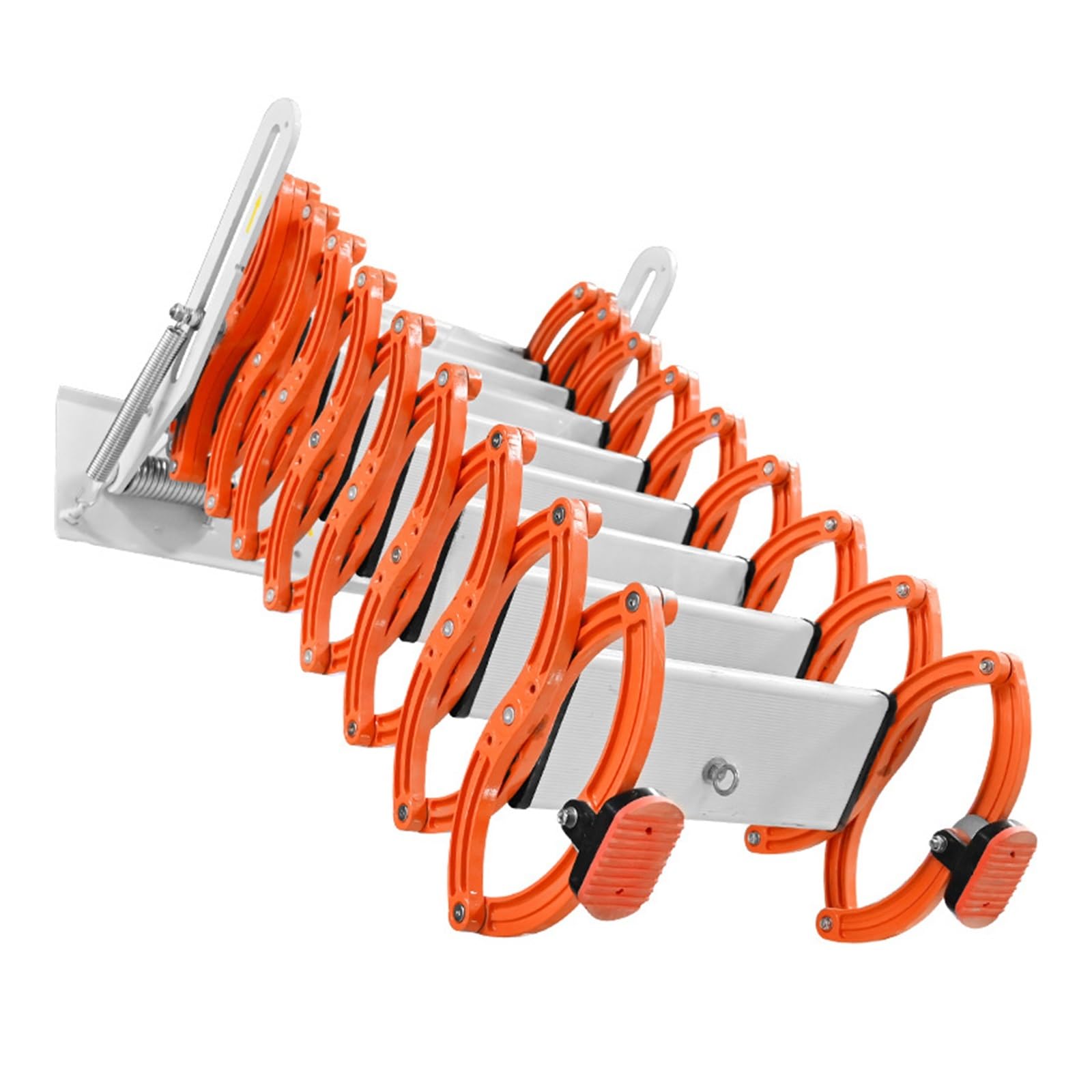 Attic ladders Wall-Mounted Attic Ladder Pull Down Folding Loft Ladde Space Saving, for Attics Garages Roofs Basements(3.1-3.3m)
