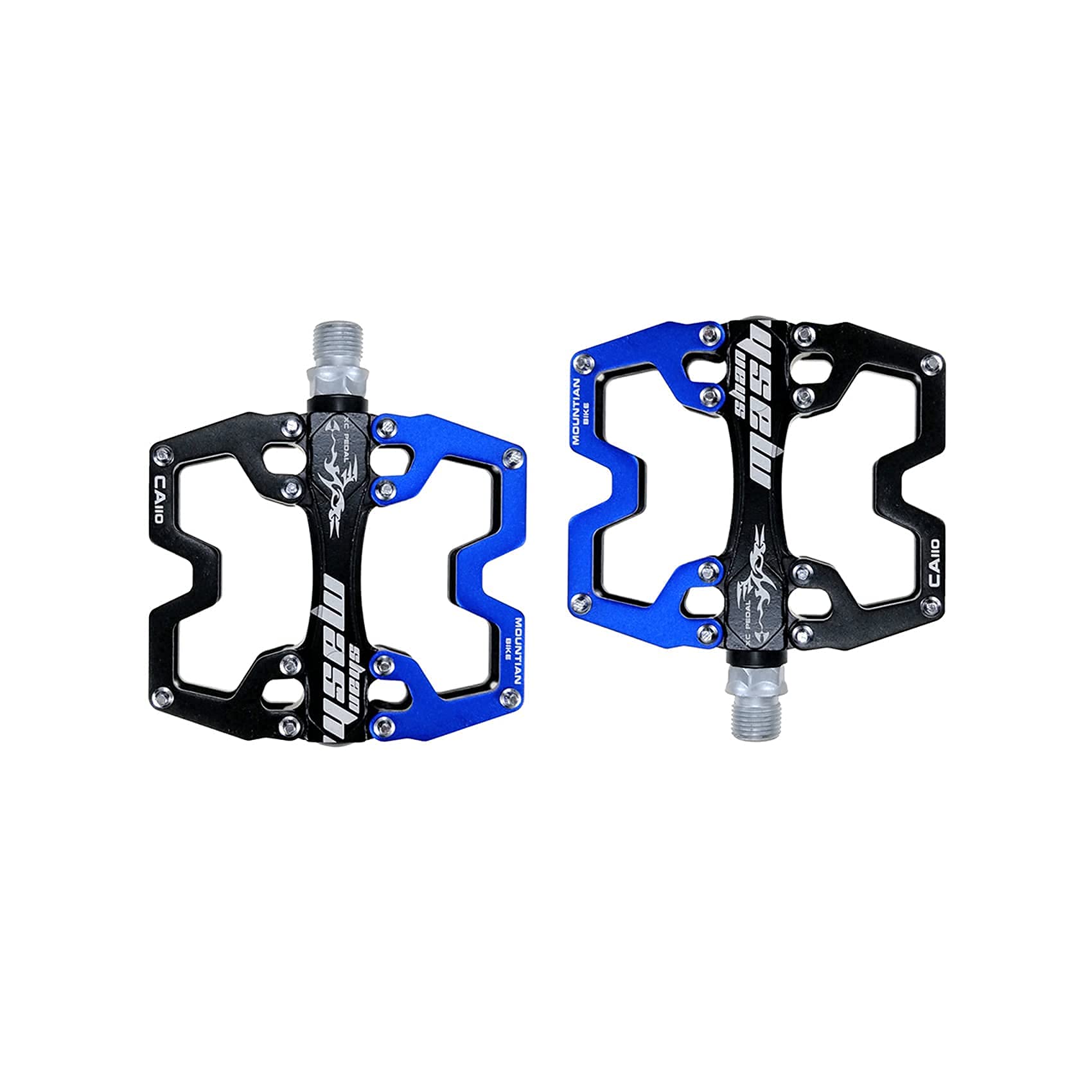 Mountain Bike MTB Pedals Parallel Bicycle Road Pedal 9/16 Inch Ultra-Light Flat Aluminum Alloy Sealed Bearing with Anti-Skid 1 Pair