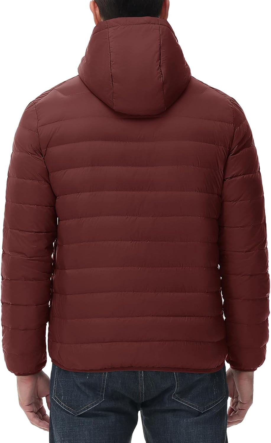 TBMPOY Men's Down Puffer Jackets Packable Lightweight Winter Coat Hooded Warm Insulated Puffy Jacket - Image 2