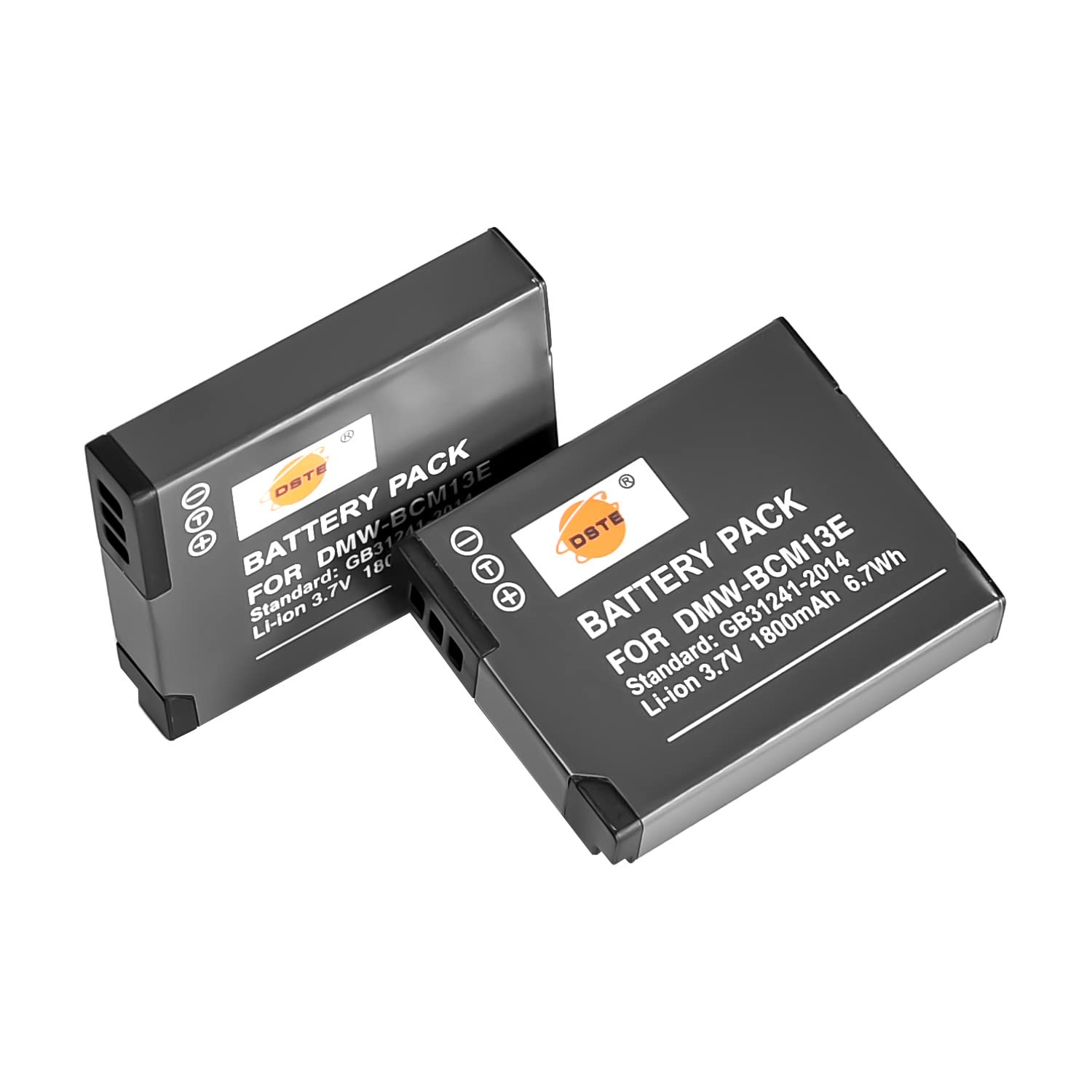 DSTE 2x Batteria DMW-BCM13E Compatibile Per Panasonic Lumix DMC-FT5, DMC-TS5, DMC-TZ40, DMC-ZS30