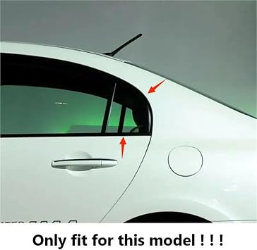 2個 ホンダ シビック セダン 8th 2006-2010 カーリアウィンドウ クォータールーバーカバー サイドベント シャッター トリム スクープ ABSアクセサリーグロスブラック