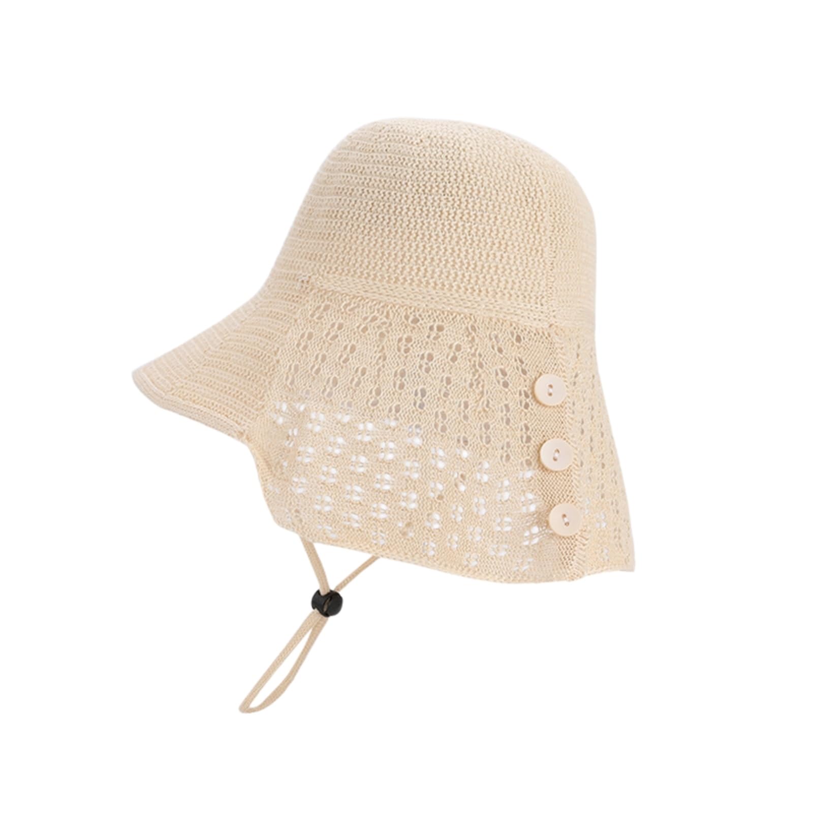 Cappellino da Baseball,Cappello Pescatore Cappello A Secchio di Paglia Tessuto Mano delle Donne, al Sole Cavo Traspirante per L'uso Viaggio della Spiaggia Estiva-Gray