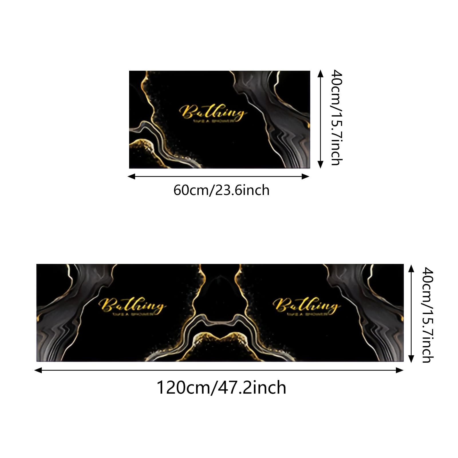 Nivofu Küchenmatten 2er Set Waschbar - Rutschfester Läufer Für Küche & Bad (Grün Geometrie)