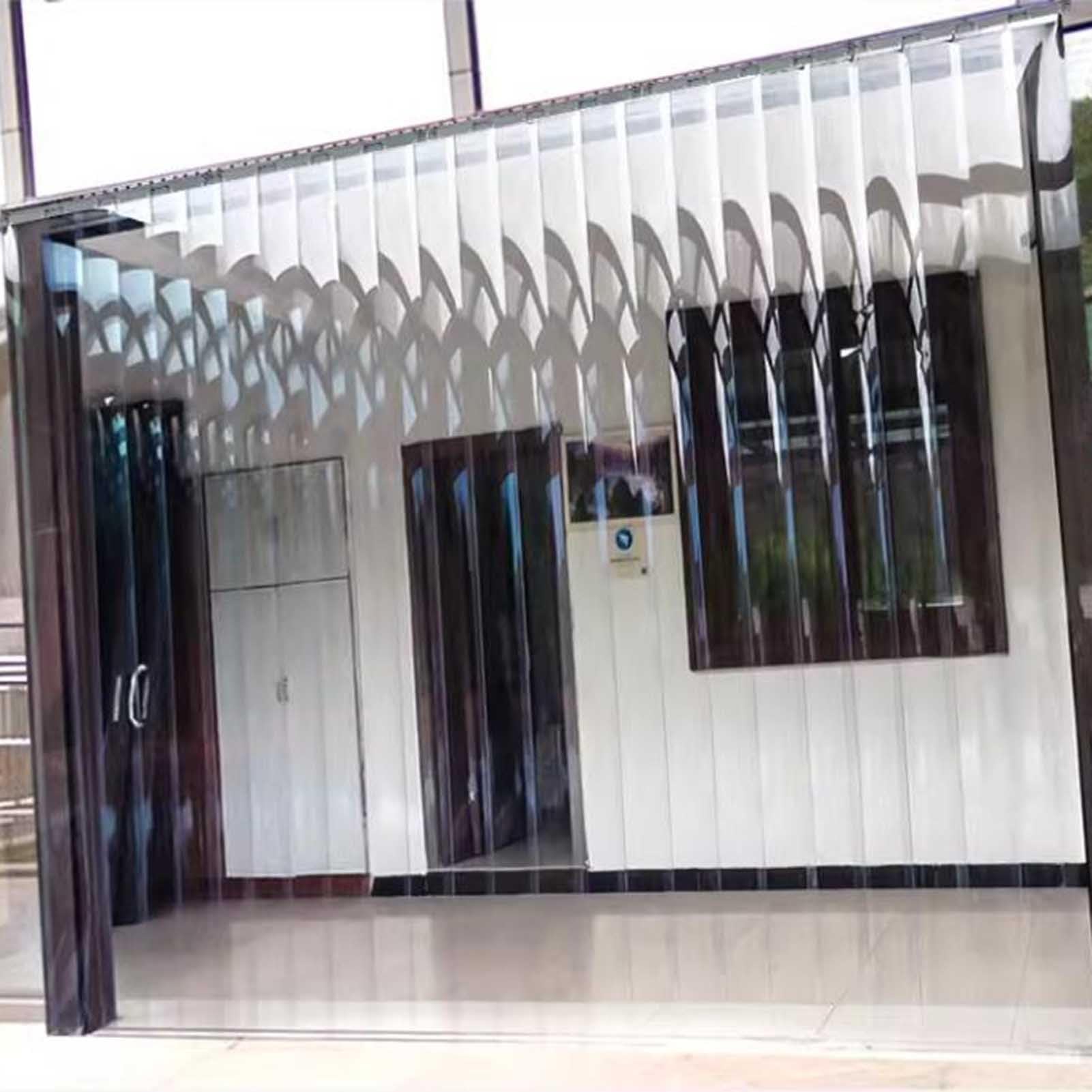 Persianas Verticales de PVC Transparente, Cortinas Impermeables, Tiras de plástico for Puertas de Patio, industriales y garajes.(135x200cm)