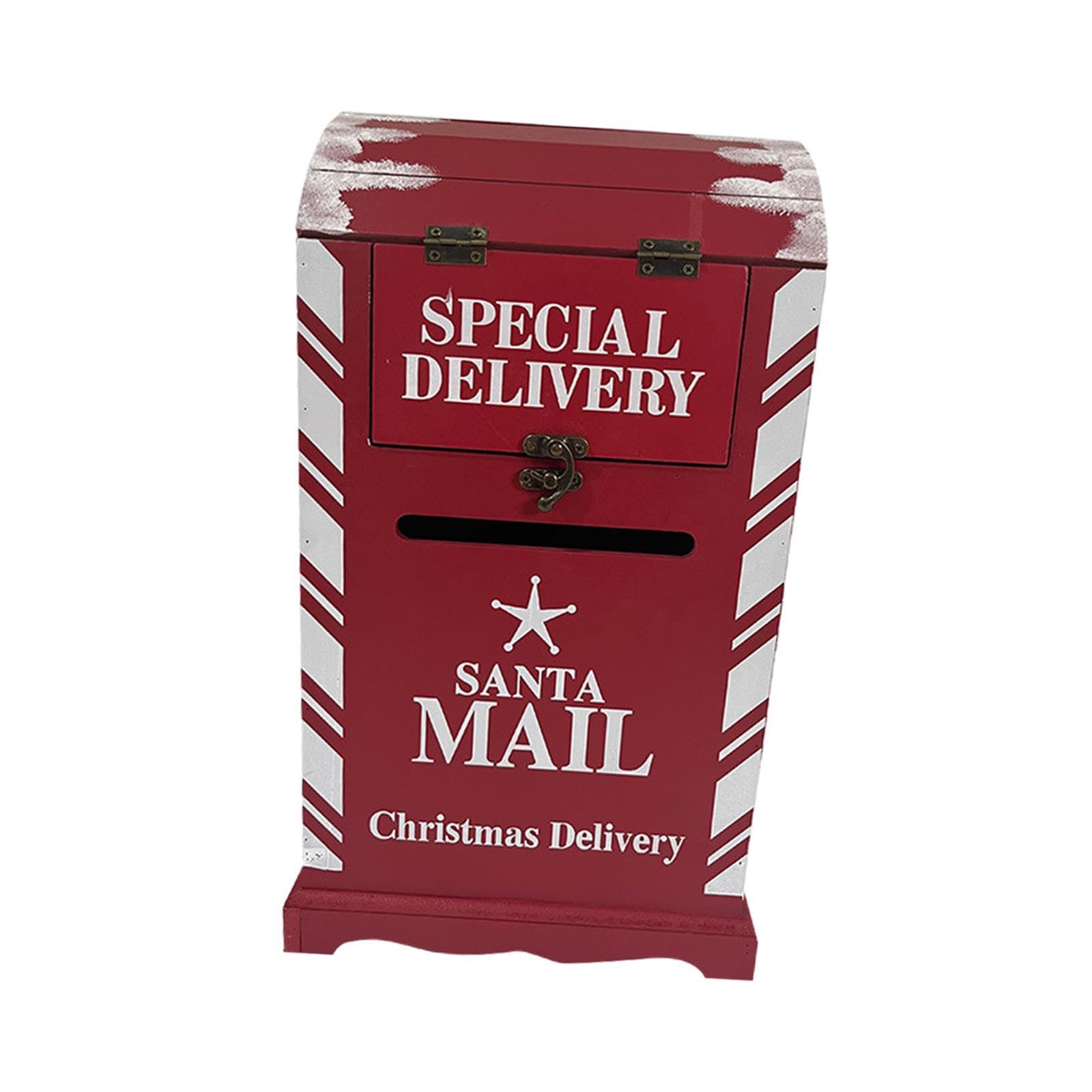 PIXZCSA Christmas Decoration Mailbox Unique Way To Collect Wishes Sending Joy To Loved Ones During Holiday Season Santa Mailbox Post Box Christmas Letters
