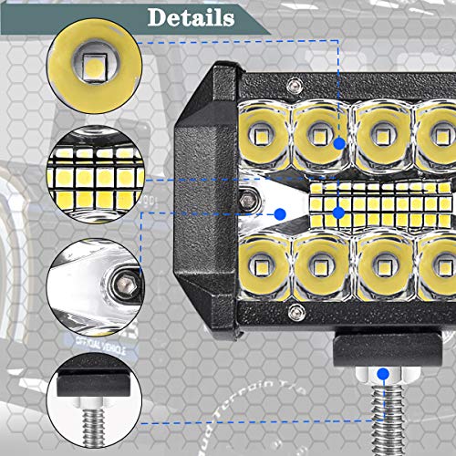 LMGAO 4 Inch 60W Combo Led Light Bars Spot Flood Beam LED Light Pods Waterproof for Driving Offroad Boat Car Tractor Truck SUV ATV
