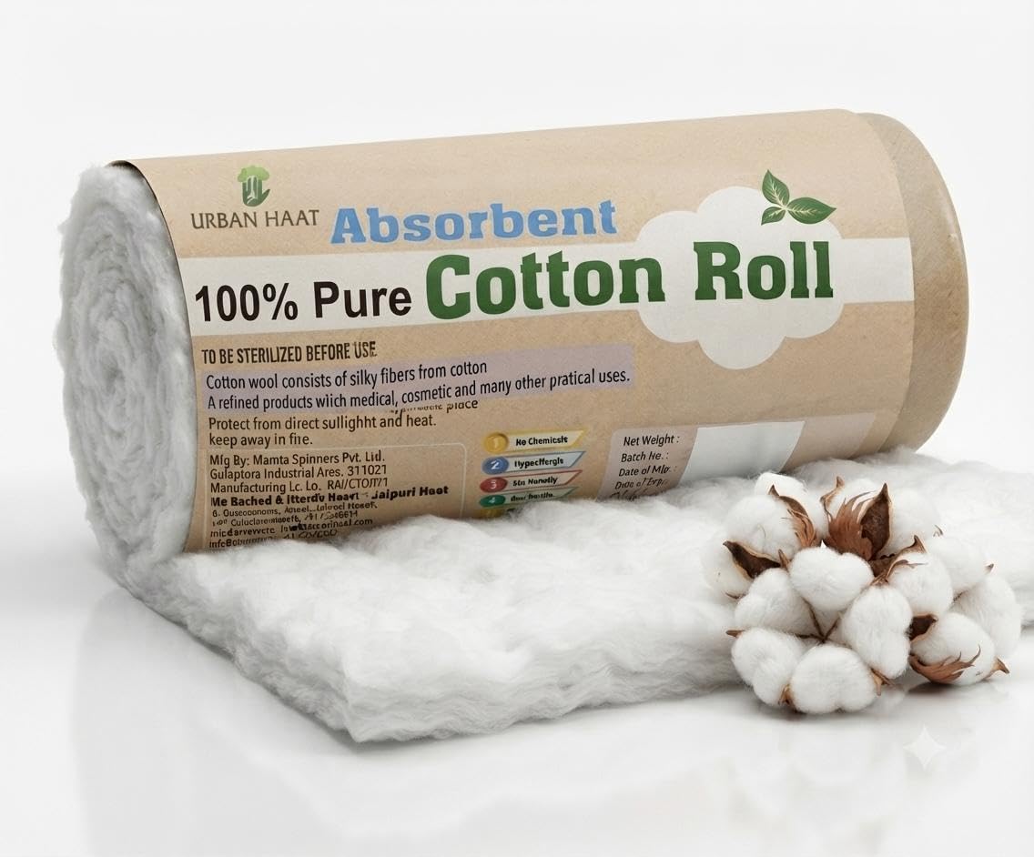 URBAN HAAT Pure cotton for baby care, beauty care and multipurpose (400 Gram)-picture-41