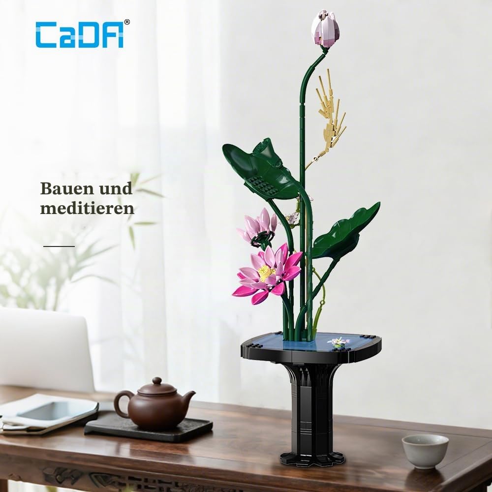 CaDA C59024W Botanicals Flower Bouquet,Summer Bauspielzeugset für Erwachsene,751Teile Bausteine Blumenstrauß Klemmbausteine, Bonsai Botanical Kollektion Bauklötz Pflanzen Home Deko, Geschenk für 14+