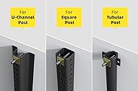 Vista 2 de Kit de 4 piezas de herramientas de montaje de letreros antirrobo para poste de canal en U, pernos de fijación y tuercas, perno de 2.5 pulgadas