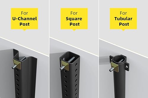 Miniatura 3 de Kit de montaje de poste antirrobo de 8 piezas para poste de canal U, pernos y tuercas de montaje de poste de señal, perno de 2.5 pulgadas