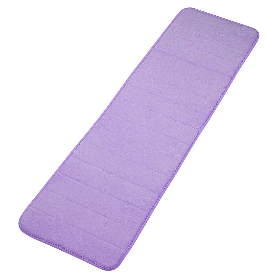 sourcing map Memory Foam Bath Mat, Soft Bathroom Floor Mats, Absorbent Bath Runner Rug for Bathroom Kitchen 40x120cm, Light Purple