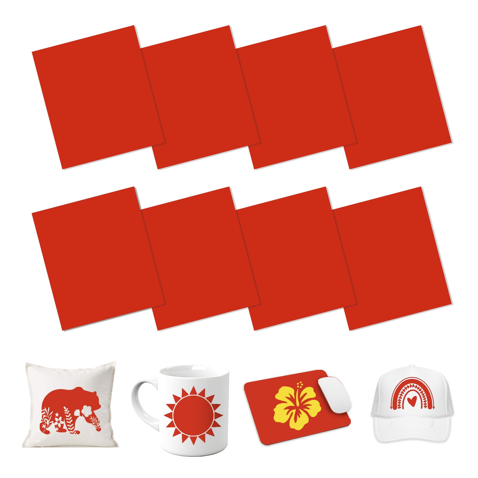 Red Sublimation Transfer Ink Paper 8 Sheets 12 * 10in
