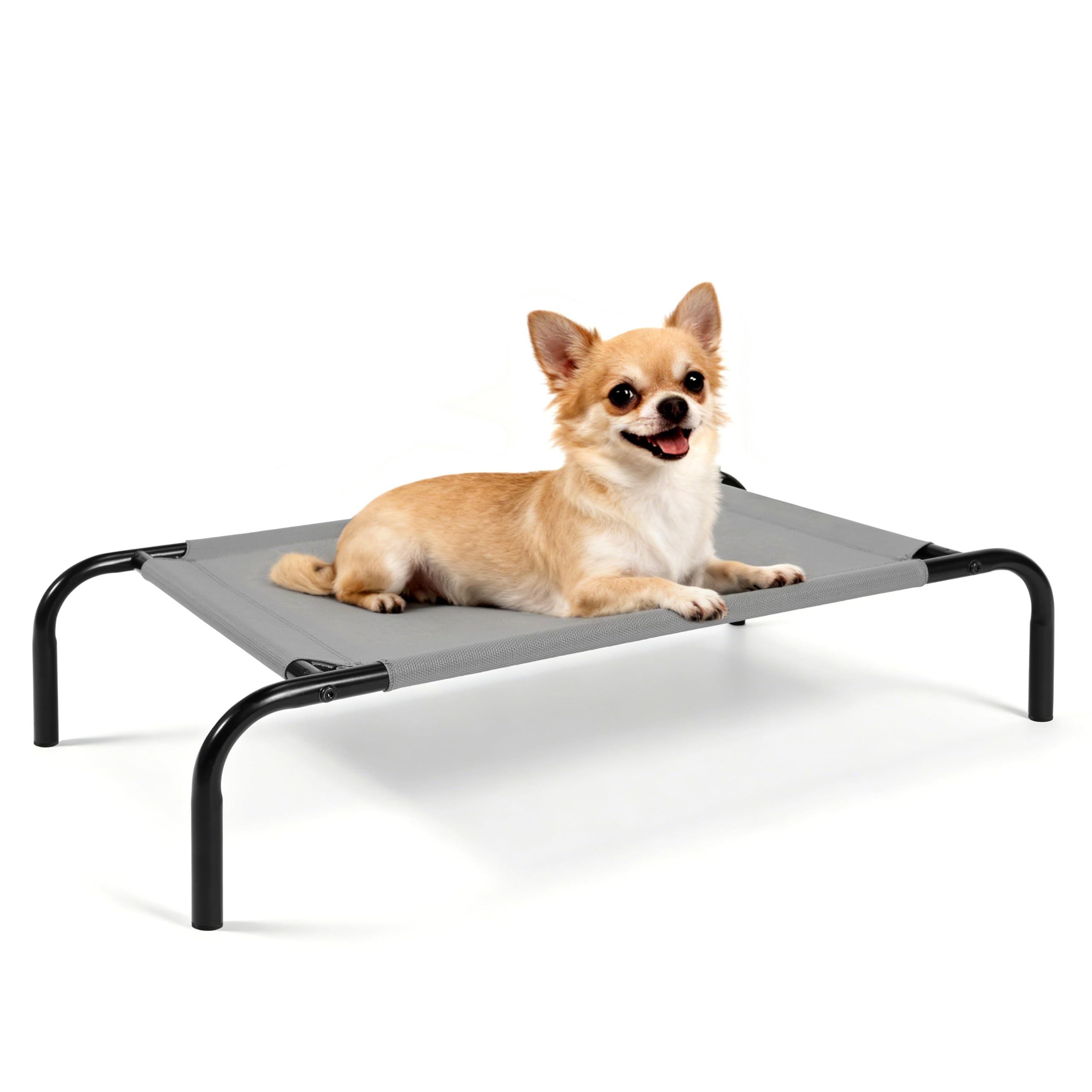 OUTSIDER Raised Dog Bed Elevated Pet Cot with Breathable Washable Pet Cot for Large Medium Small Dogs, Sturdy Steel Frame Supports up to 10kg，S，（90 * 55 * 20CM）
