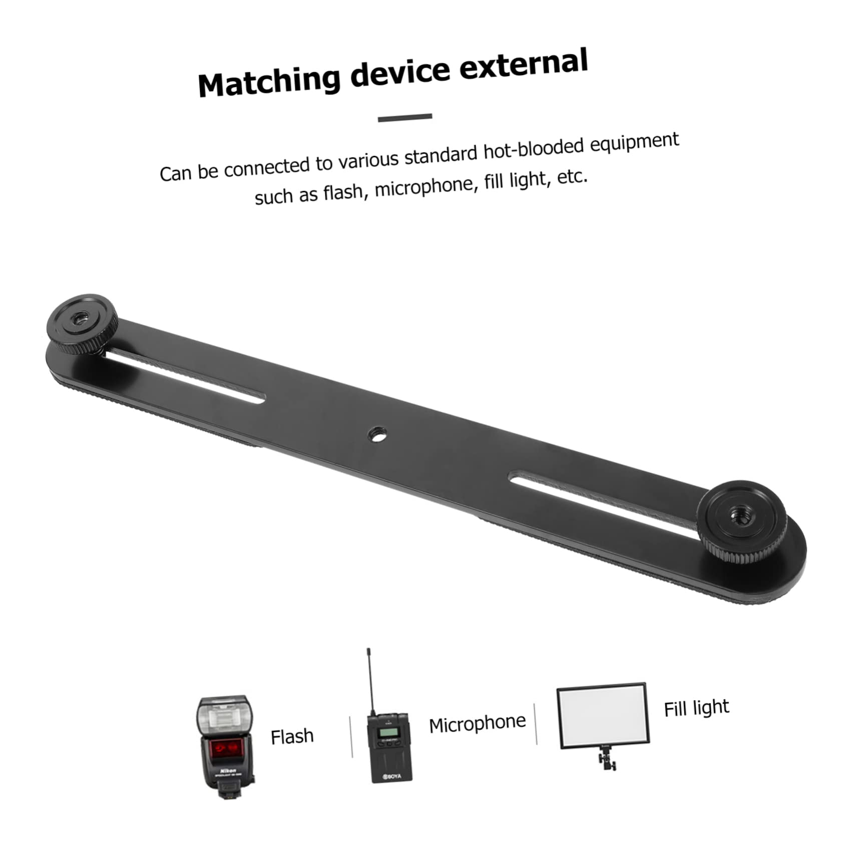 VICASKY Djustable Microphone Stand Flash Extension Bracket t Mount Bar for Camera and Microphone