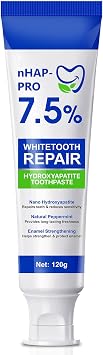 Hydroxyapatite Toothpaste,7.5% Hydroxyapatite,Fluoride-Free,Mint Flavor - Gentle Whitening, Freshens Breath, Strengthening Teeth Structure, Prevents Cavities 4.23oz (120g)