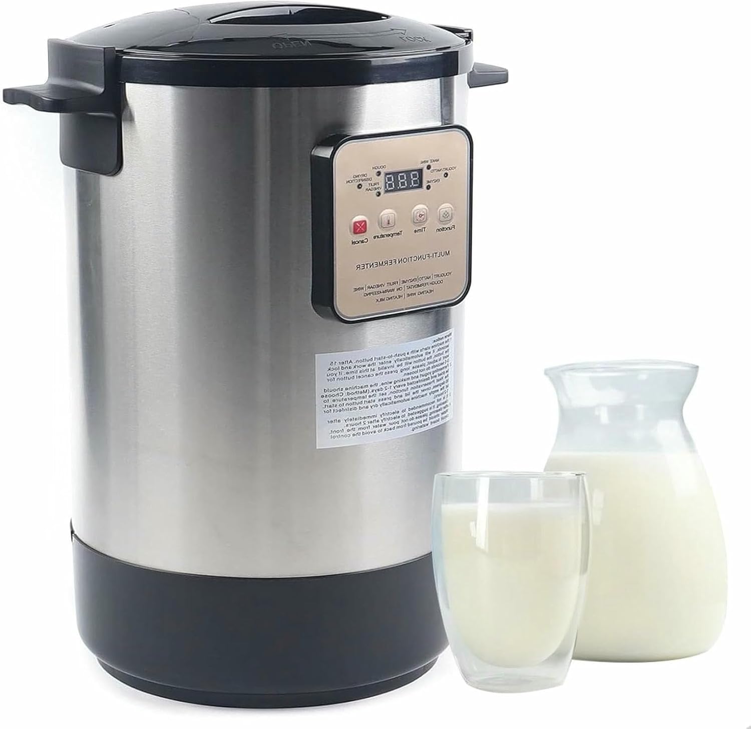 12L Yogurt Maker, Stainless Steel Smart Fermentation Machine, Electric Fermenter Machine Time and Temperature Control, for Commercial Home Bar~/