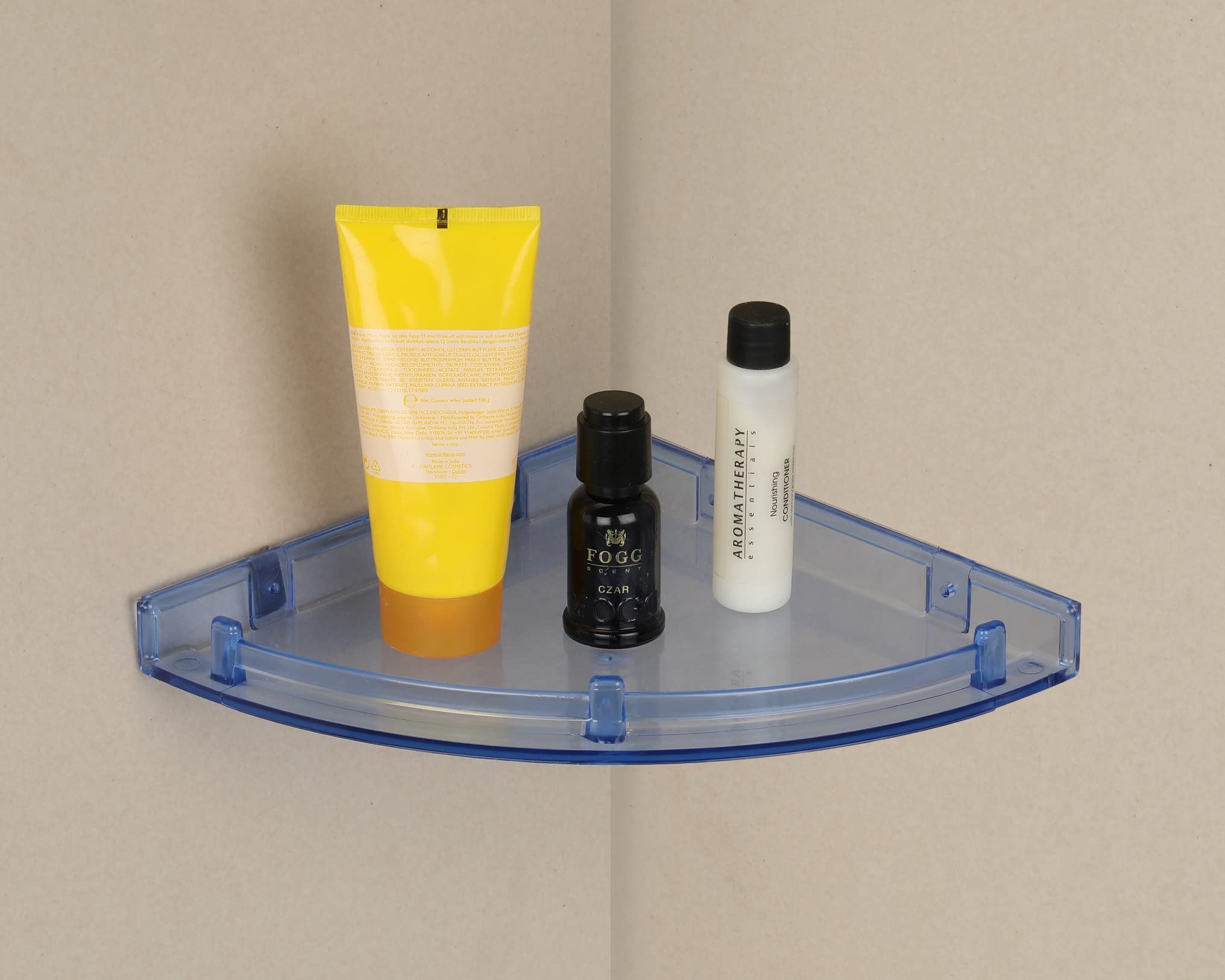 iSTAR Blue Acrylic Corner Shelf/Wall Stand/Bathroom Shelf/Wall Shelf/Wall Rack/Bathroom Rack/Kitchen Shelf/Bathroom Accessories Acrylic Wall Shelf 10 x 10 inch (Number of Shelves - 1, Blue)-image-16