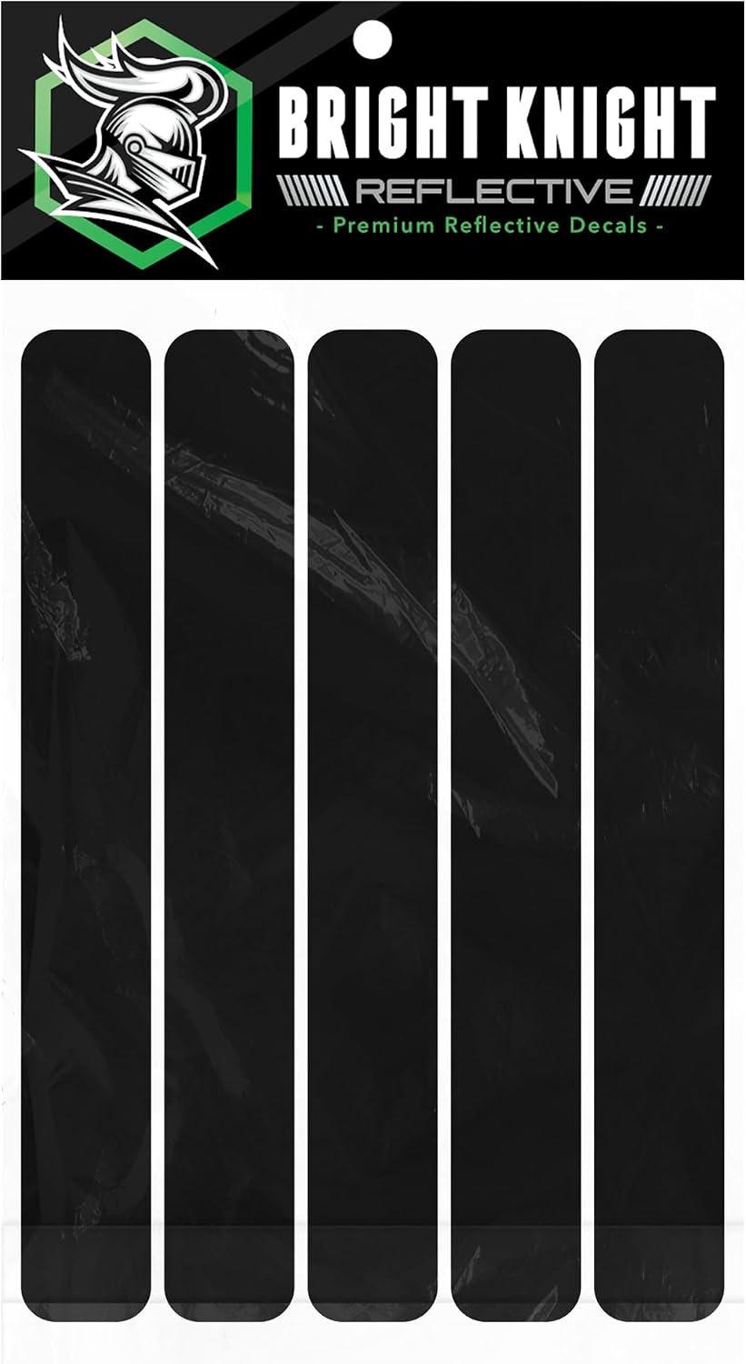 Bright Knight Reflective Stickers for Helmet 3M Reflective Vinyl Pre-Cut Rectangle Strips for Bike Car and Motorcycle Decals High Visibility Safety Hard Hat Stickers Made in USA