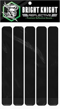 Reflective Stickers for Helmet 3M Reflective Vinyl Pre-Cut Rectangle Strips for Bike Car and Motorcycle Decals High Visibility Safety Hard Hat Stickers Made in USA 2 pk Black