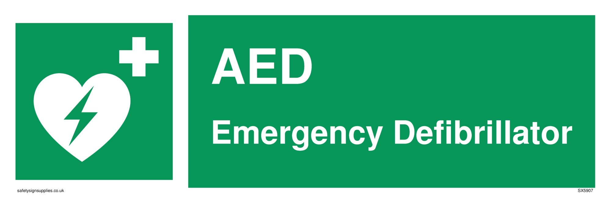 Viking Signs SX5907-L31-V AED Emergency Defibrillator, 0.2 mm*100.0 mm*300.0 mm