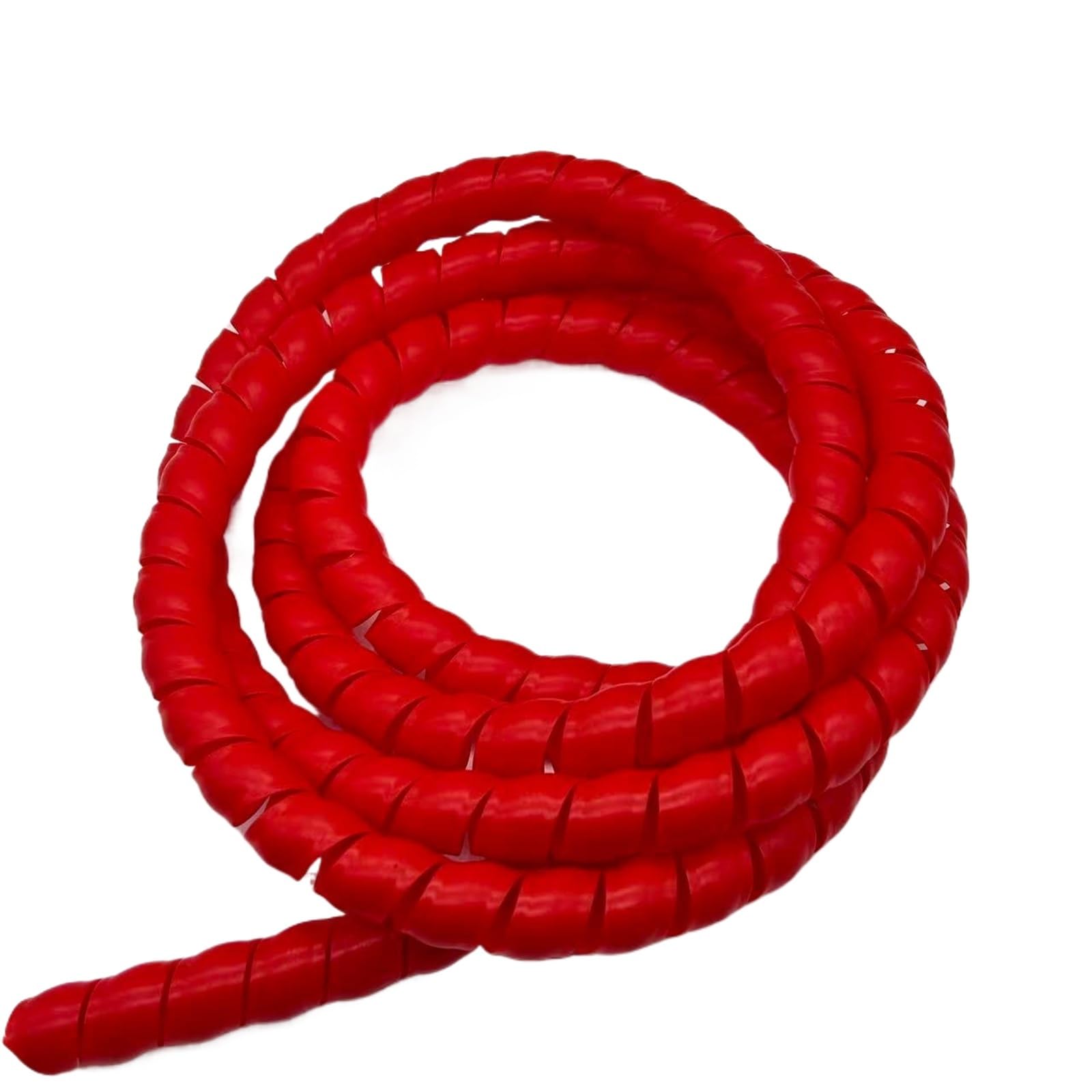 JNMING ID 12mm Flexible Spiral Cable Wire Protector Sleeve Cable Organizer Tube for Tidy Winding Protection(Red,2 Meters)