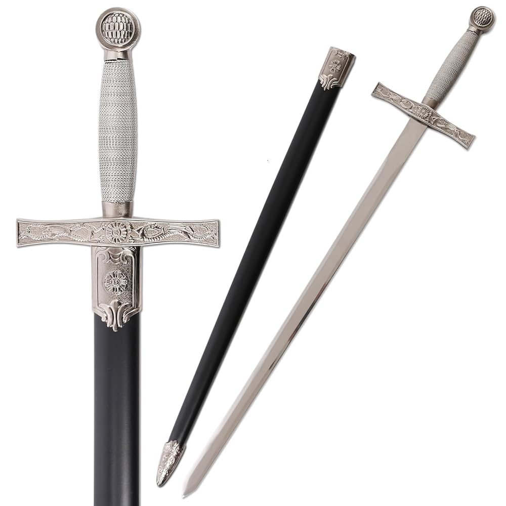 Amazon.co.jp: 中世の十字軍の剣 騎士の剣、金属素材、アニメ