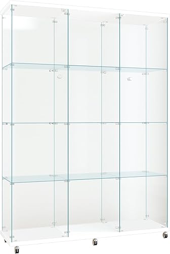 Miniatura 44 de Curio - Vitrina de cristal para coleccionables, con 4 estantes de exhibición, 64.2 pies de alto x 16.9 pulgadas de largo x 14.6 pulgadas de ancho,