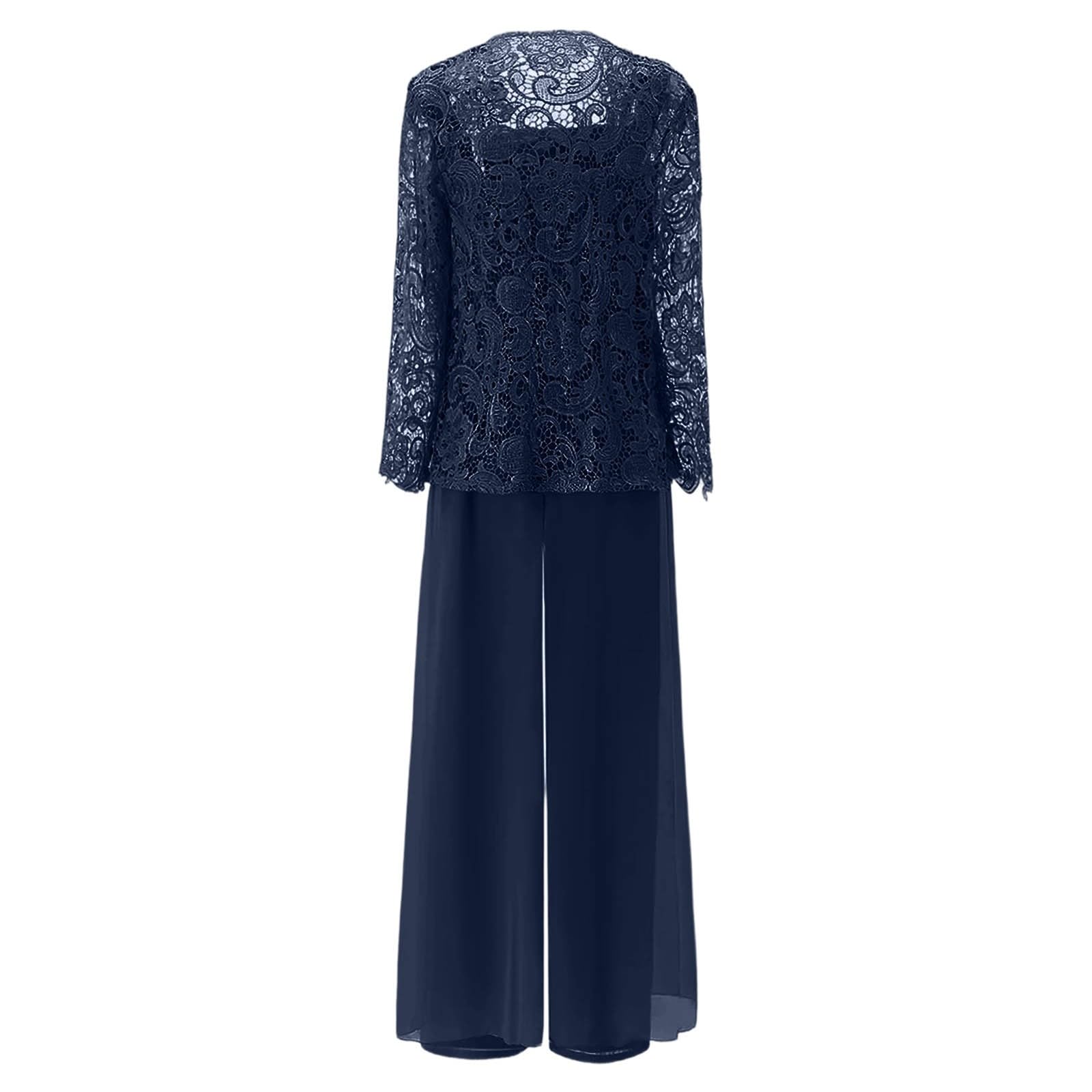 Elegante Conjunto de Piezas con Encaje para Novia y Ocasiones de Noche con Diseño en Capas y Gasa Sofisticada