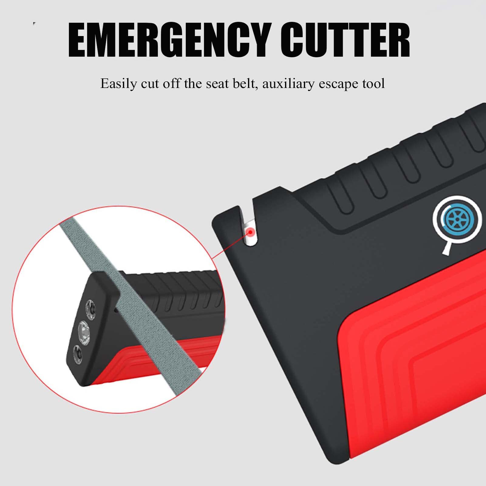 FAXIOAWA Avviatore di Emergenza per Auto, Avviatore di Emergenza Portatile da 12 Volt, Batteria per Auto Booster Pack 18000mAh capacità per Motori Benzina Fino a 6L/Diesel 4L,Rosso