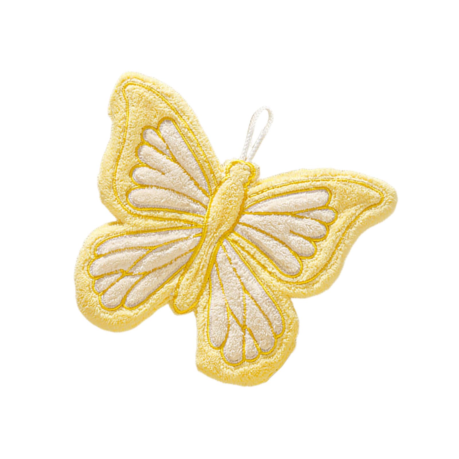 Uqezagpa Corals Fleece Butterfly Shape Washcloth High Absorbent Quick Drying Hand Towel Handkerchief for Kitchen Bathroom Kids Hand Towel