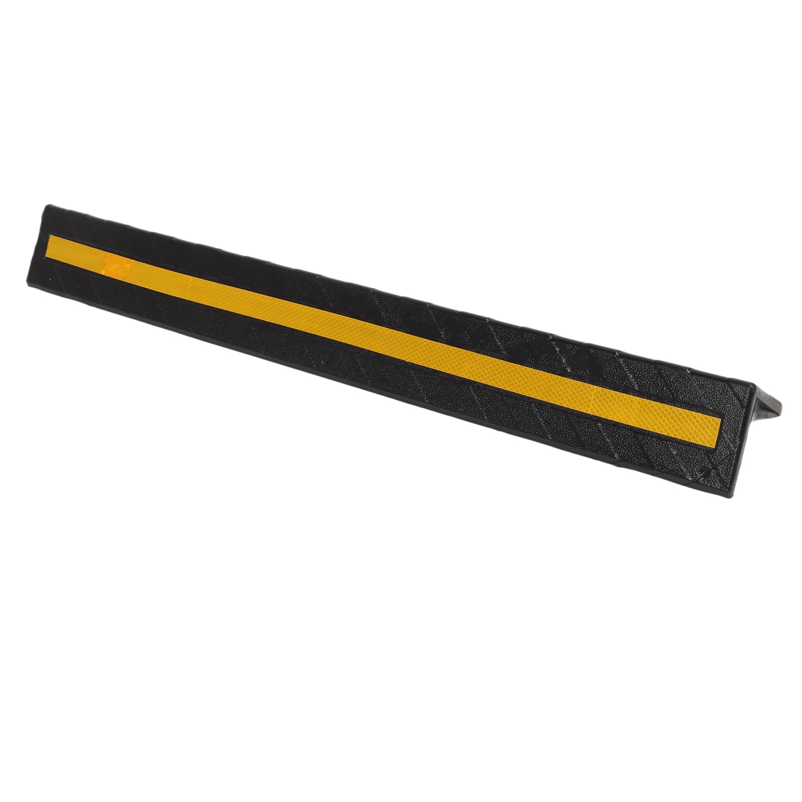 Ga, protezione da parete, paraurti lungo in gomma con striscia riflettente, ausilio per il parcheggio del veicolo per una facile manovra in spazi ristretti (nero)