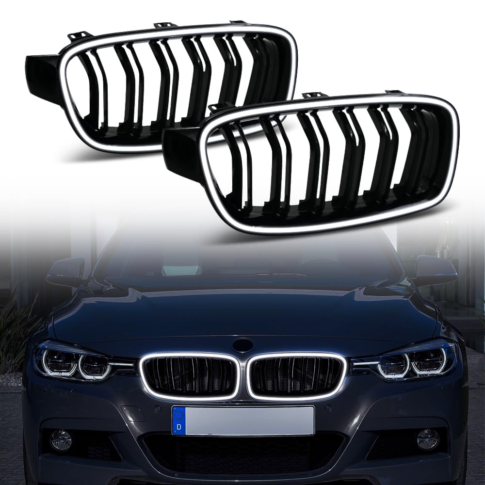 Grille Light for 2013-2018 BMW F30 F31 3-Series 320i 328i 328d 330i 335i 330e 340i LED Front Grill Lights Accessories with Start-up Animation(1 Pair)