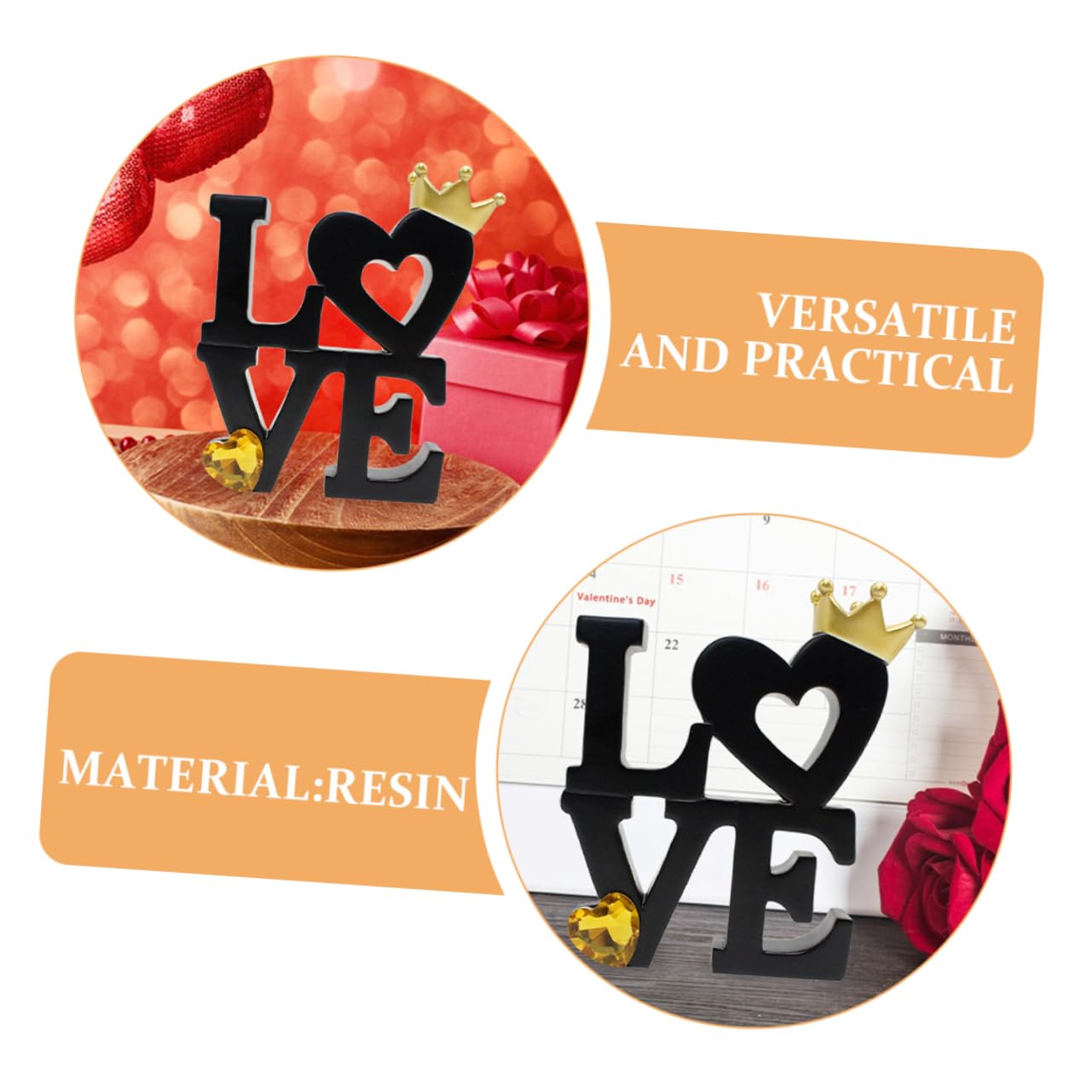 ABOOFAN Adorno de Madera Love con Corazón Colgante para Decoración de Mesas de Amor Centros de Mesa para Bodas y San Valentín Decoración para Hogar y