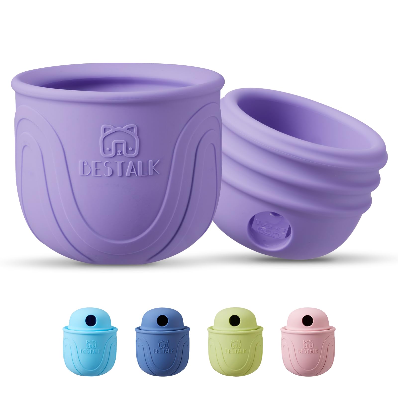 Leckerli-Spender Hundespielzeug, Topple Langanhaltendes Interaktives Puzzle Kauspielzeug für Hunde, Stuffable Dog Enrichment Frozen Lick Treat Toy für Langeweile, BPA-freies Silikon