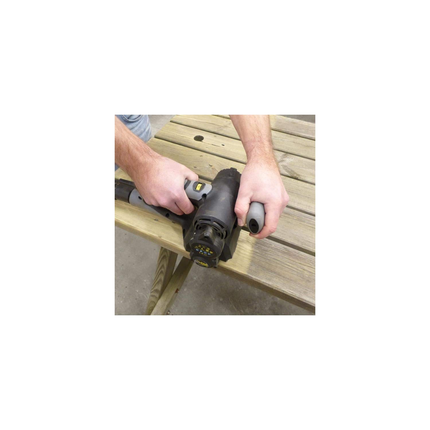 Fartools REX 80 Rénovateur compact 420W, brosse à lamelles Ø80mm/L100mm, 1000-3200tr/min & Brosse à lamelles abrasives Ø80mm - L 100mm pour poncer
