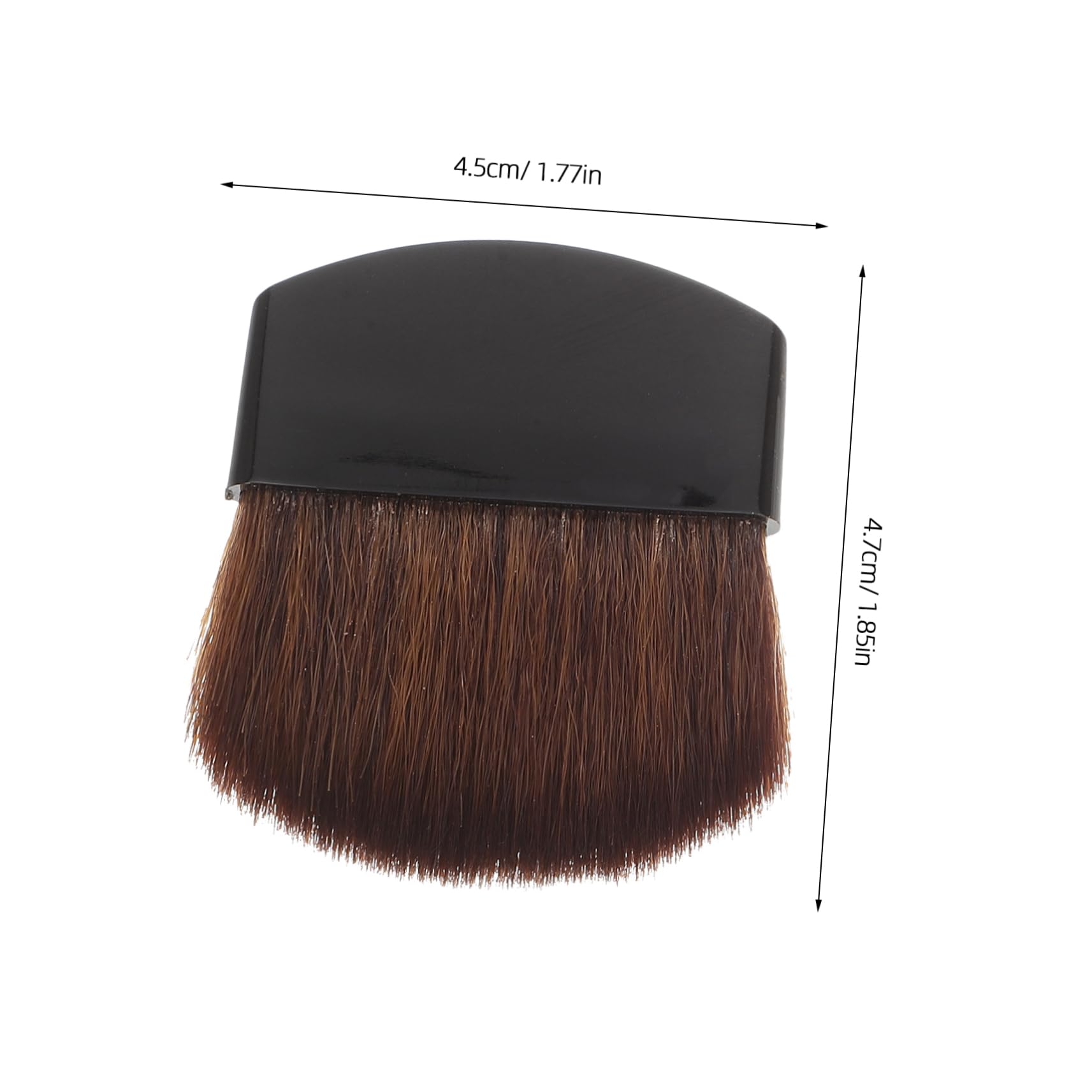 Mikikit Pennello Blush Professionale Portatile 2 Pezzi in Plastica e Setole Naturali, Morbido e Durevole, per Trucco Viso e Cipria