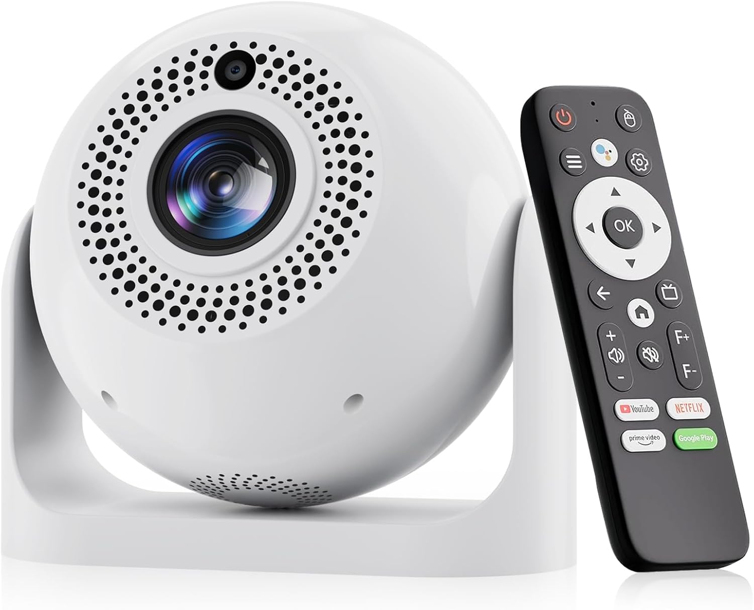 2026 Mini Projector with WiFi and Bluetooth Auto Focus & Vertical Keystone Smart Portable Projector Android 13 with Built in Apps 1080P HD 4K Support w/ HDMI/USB Supported Home Movie Projector