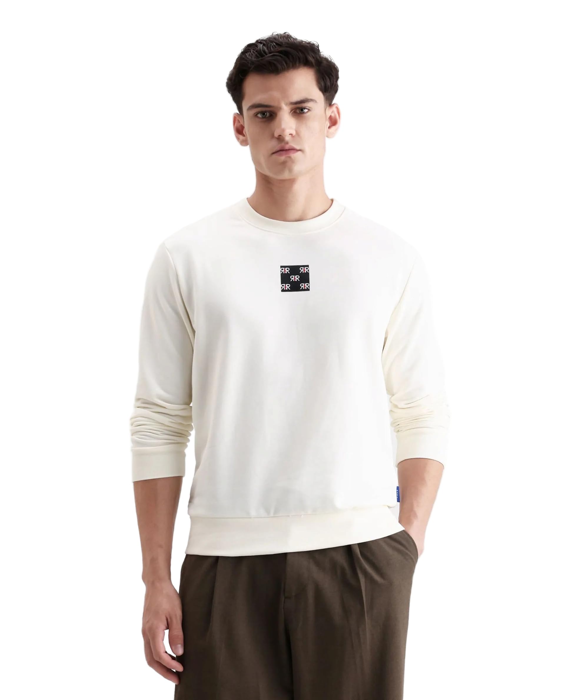 rare rabbit Men's Nerva Regular Graphic Cotton Blend Crew Neck Sweatshirt-picture-38