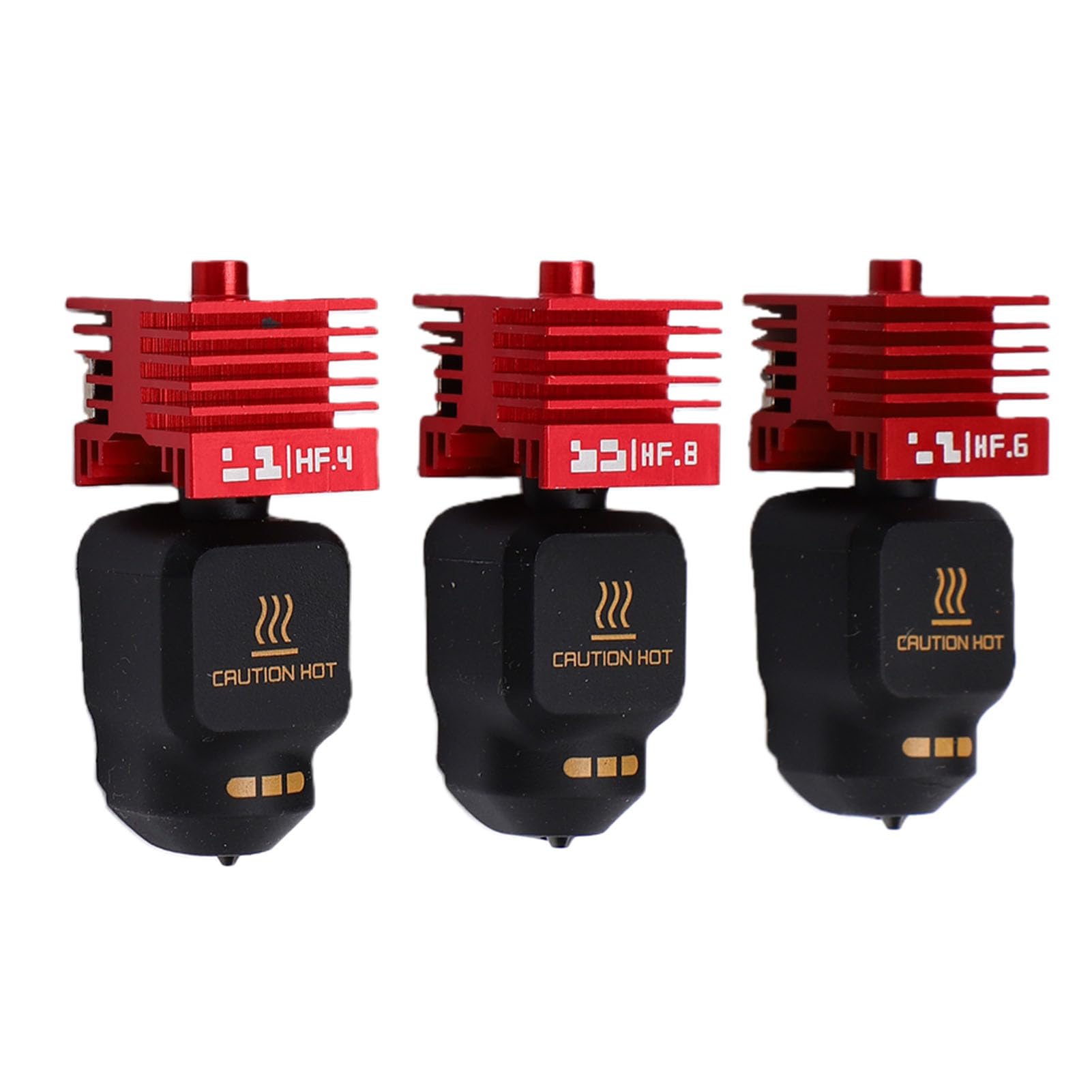 Topiky Kit de Hotend de Alto Flujo para Impresora 3D Lab, Repuesto, 3 | 0.4mm 0.6mm 0.8mm Nozzle Set, Hardened Steel with Nano Coating, for X2D P2S H2D H2S H2C Left A1 A1 Mini